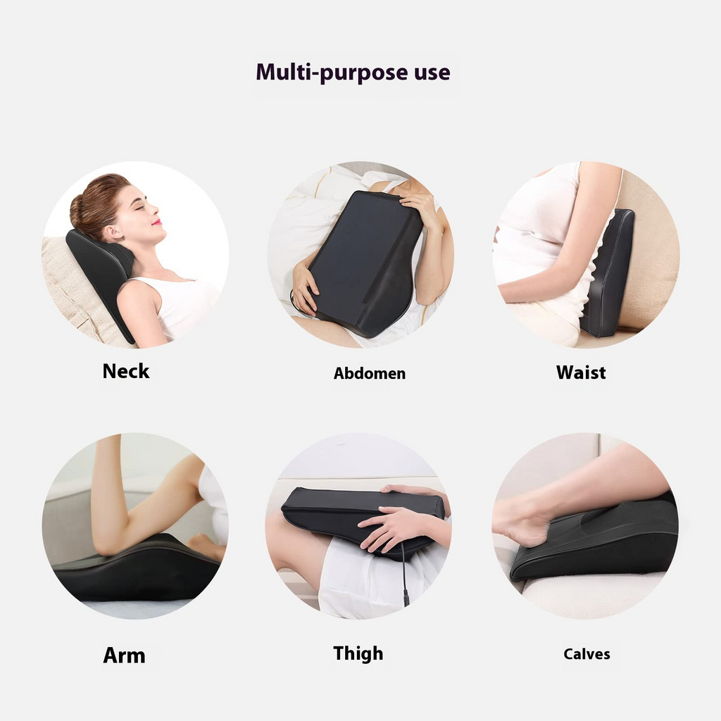 Heated Neck & Back Massager Pillow